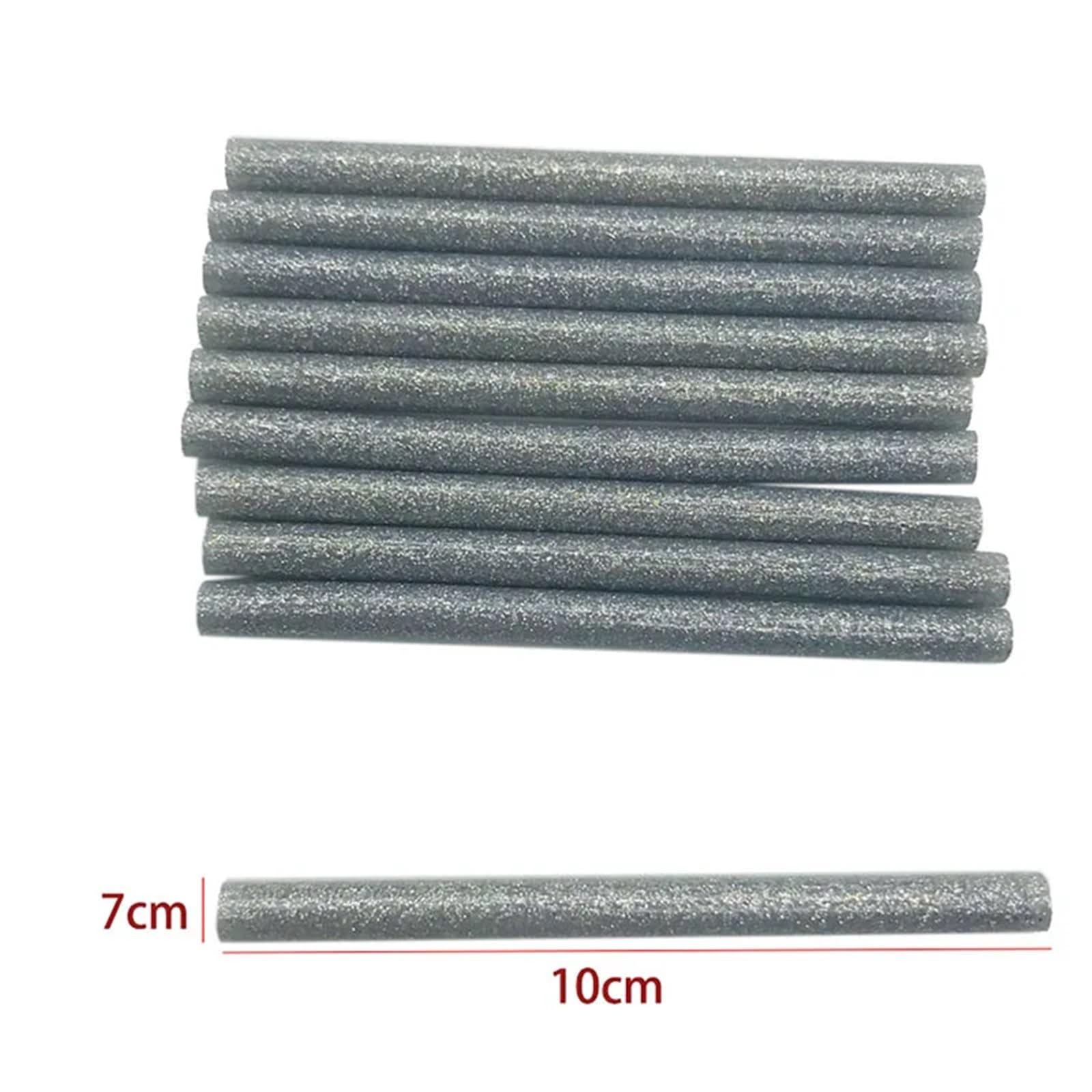 HeißKlebestifte 50 stück Bunte 7 * 100mm Silber Glitter Hot Melt Klebestifte for Handwerk Telefon Fall Album Reparatur Zubehör Klebestift FüR Heimwerken Reparieren