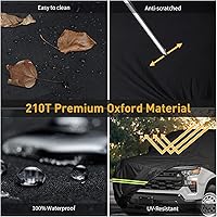 Vista 4 de Funda impermeable para automóvil de 6 capas para Toyota Tacoma Double Cab con cama de 5 pies, accesorios para camioneta, funda resistente a todos