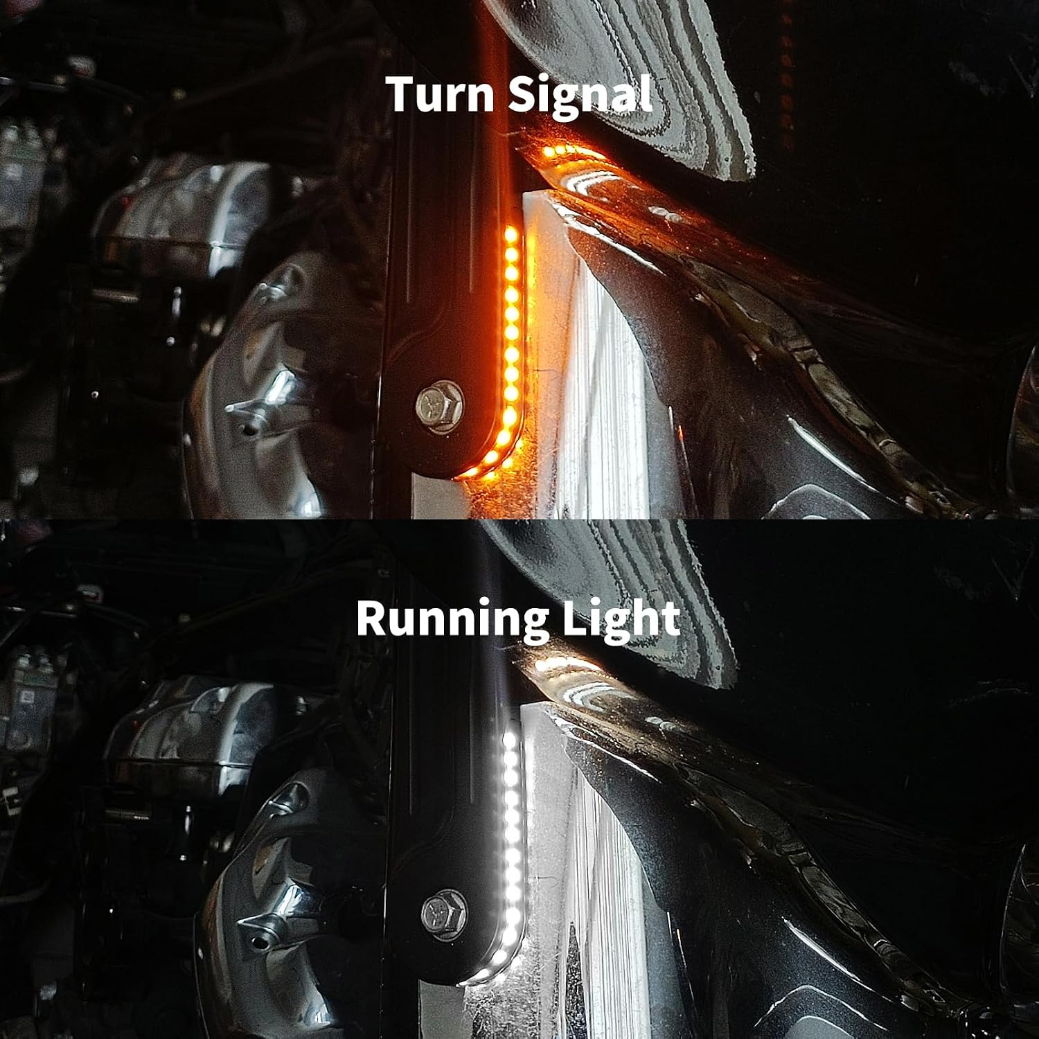 Front Turn Signals Flush Fork Signal For Harley Touring 1998-2025