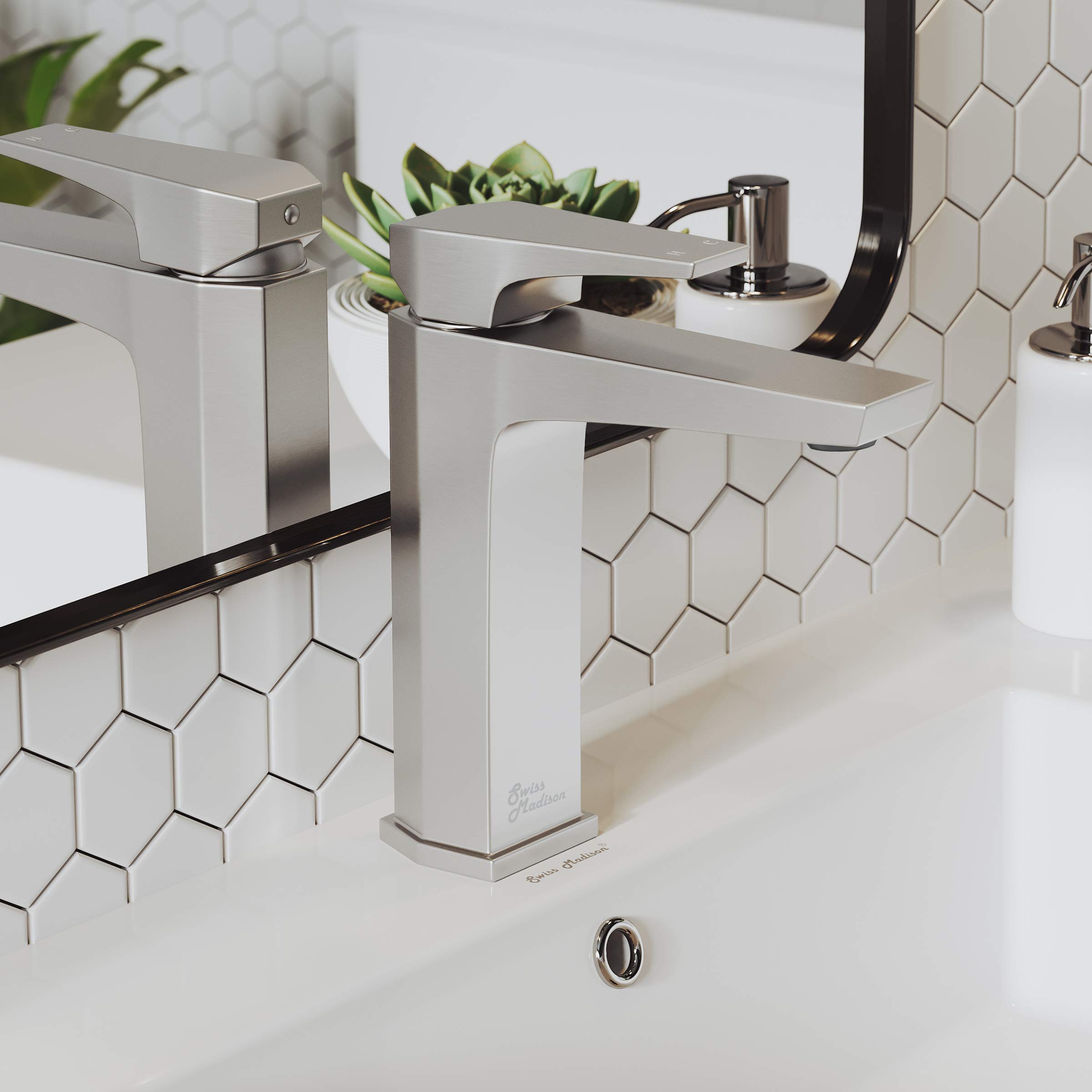 Swiss Madison Well Made ForeverSM-BF40BN Bathroom Faucet, Brushed Nickel