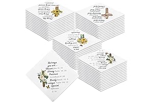 40Pcs Religious Prayers Christian Gifts with Bible Verse Inspirational Cotton Handkerchiefs