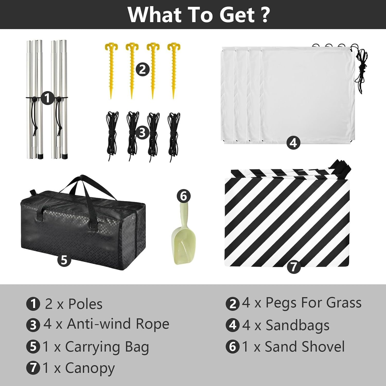 ALAZA Slanted Stripe Beach Tent Sun Shelter UPF50+ Protection Beach Shade Canopy w/ 4 Sandbags for Outdoor Camping, Fishing, Backyard Fun, Picnic, 10x9 ft