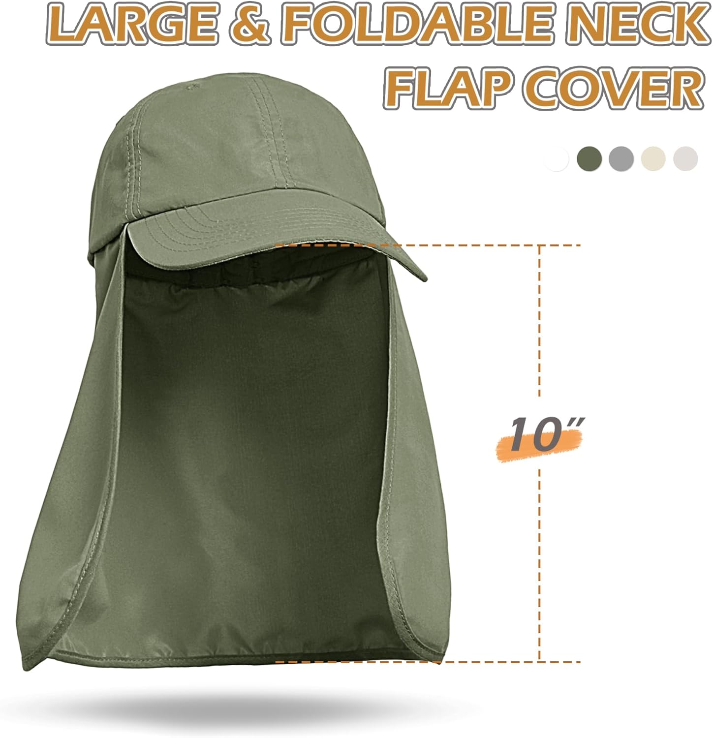 Solaris Foldable Neck Flap Cover Sun Cap UPF 50 Protection Hat for Outdoor Fishing Hiking - Image 3