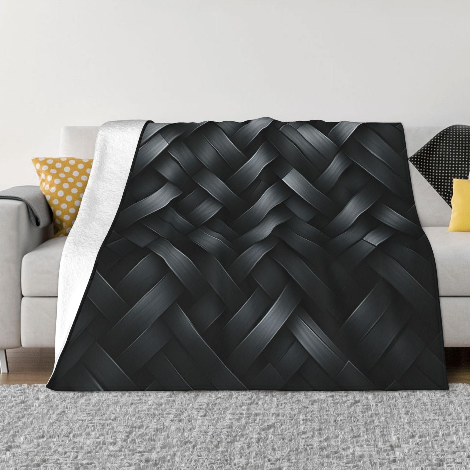 Couverture pour canapé flanelle douce 203x152cm plaid toutes saisons