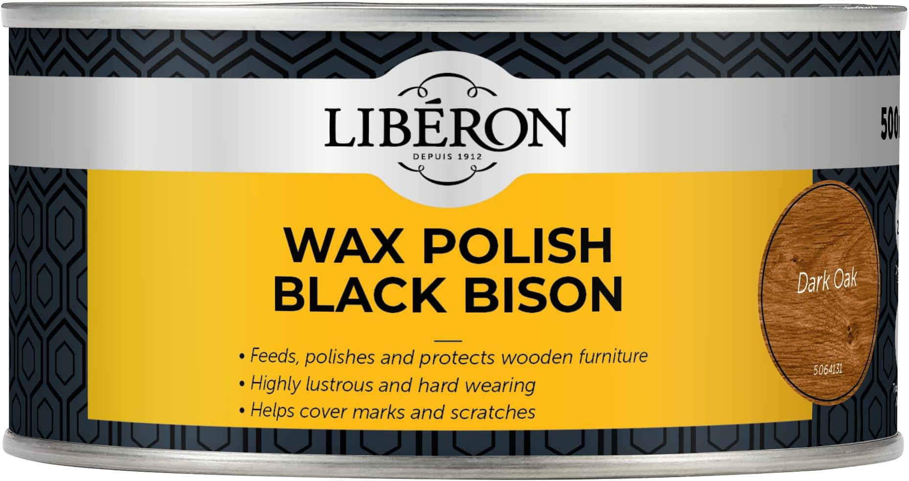Libéron Wax Polish Black Bison Paste Dark Oak 500ml