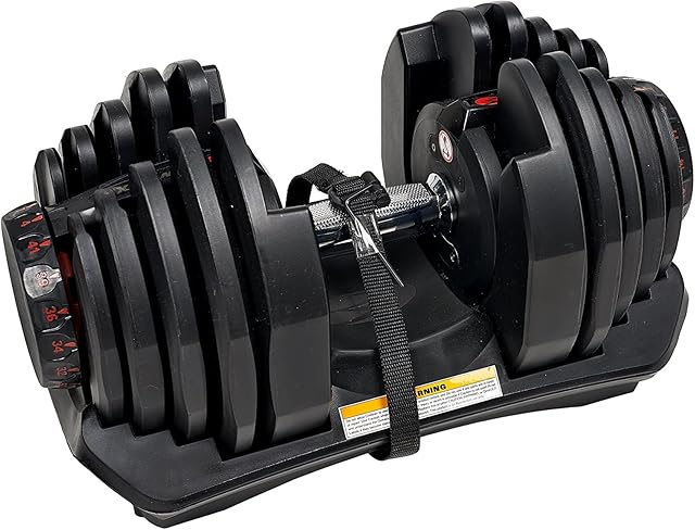 Bowflex Unisex 1090i Single Adjustable Dumbbell, Black/Grey/Red, One Size UK