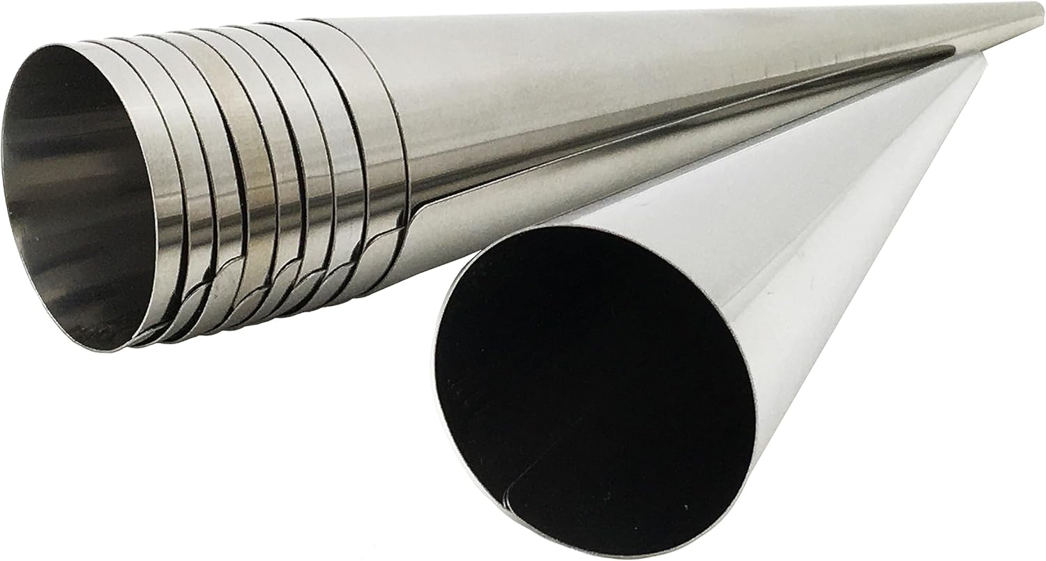 GMMH 10 St Cannoli Schillerlockenform aus Edelstahl, Backform für ...