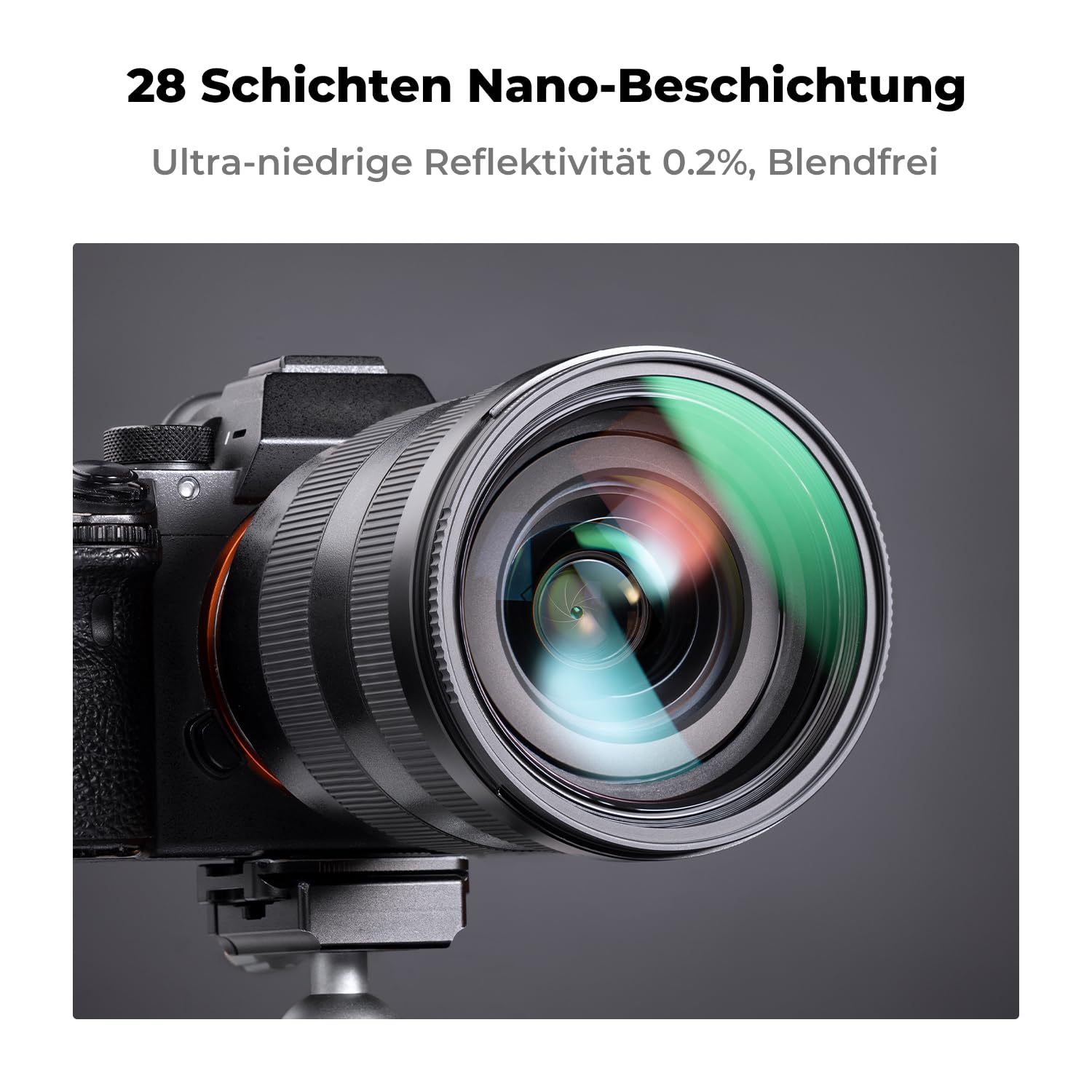 K&F CONCEPT Nano X-Serie UV Filter 52mm mit Objektivdeckel, Reinigungstuch,HD,Schutzfilter mit 28 Schichten Nanobeschichtungen