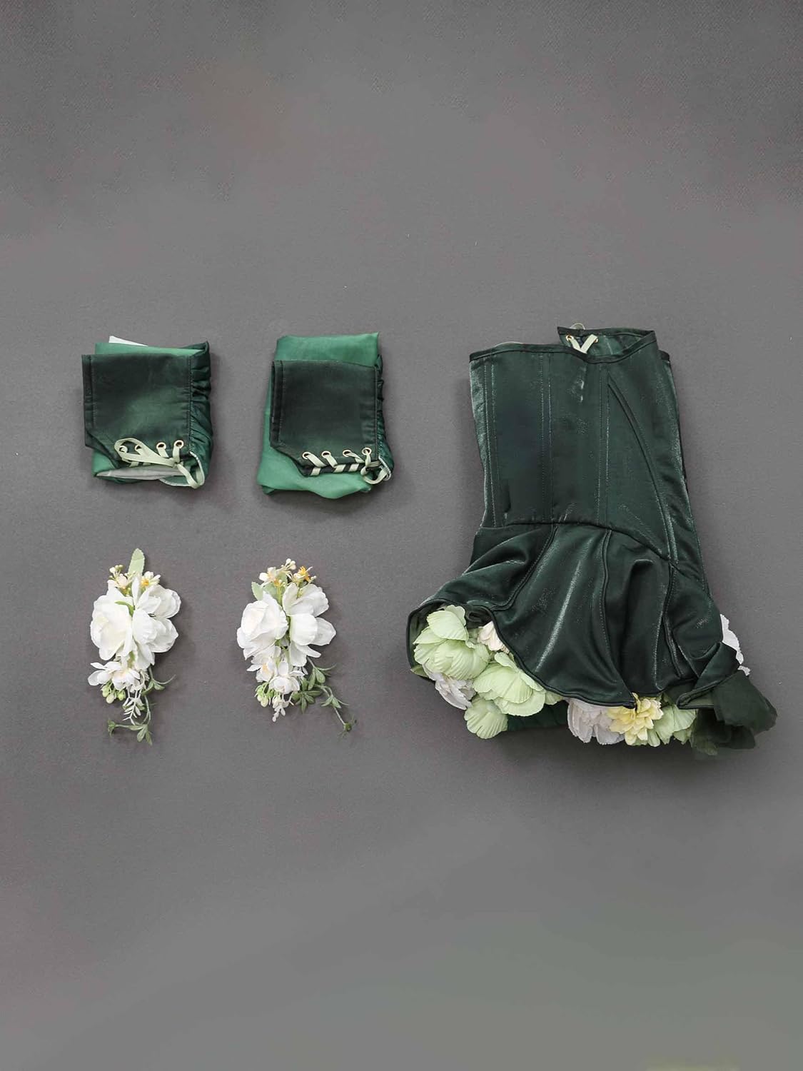daizbella Elf Costume for Women Flower Fairy Outer Dress Ren Faire Dress Medieval Renaissance Costume