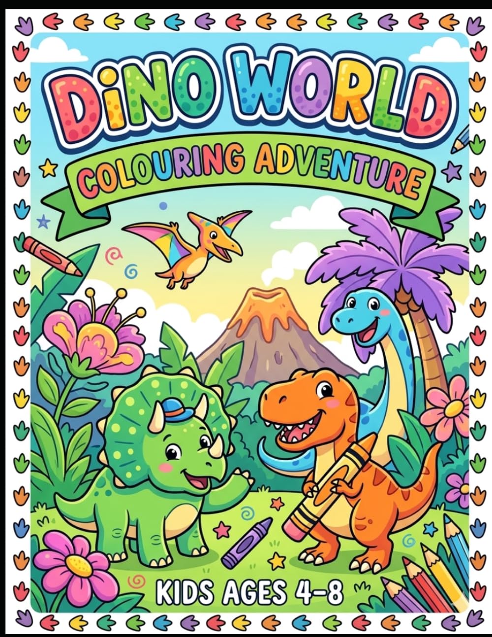 Dino World Coloring Book Ages 3–6: Fun & Easy Coloring Pages for Kids