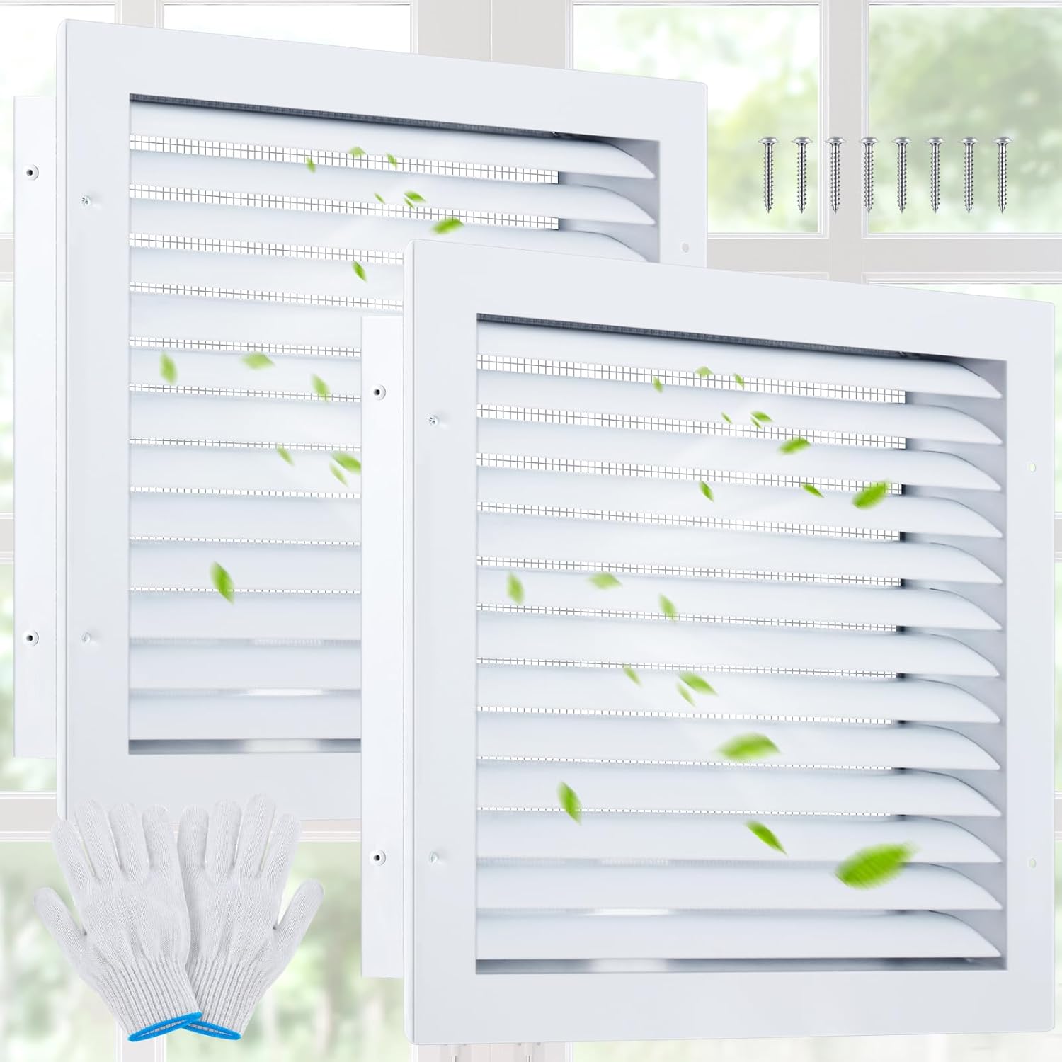 Hicarer Gable Vent Aluminum Alloy Wall Vent Shed Attic Vent