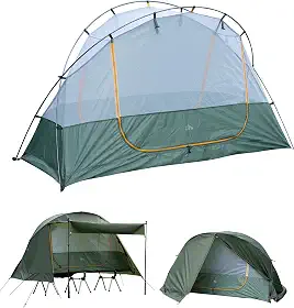 iClimb Barraca solo ultraleve para 4 estações, à prova d'água, com saia de neve, chuva, terra/fora do chão, para mochilão, acampamento, trilhas, montanhismo