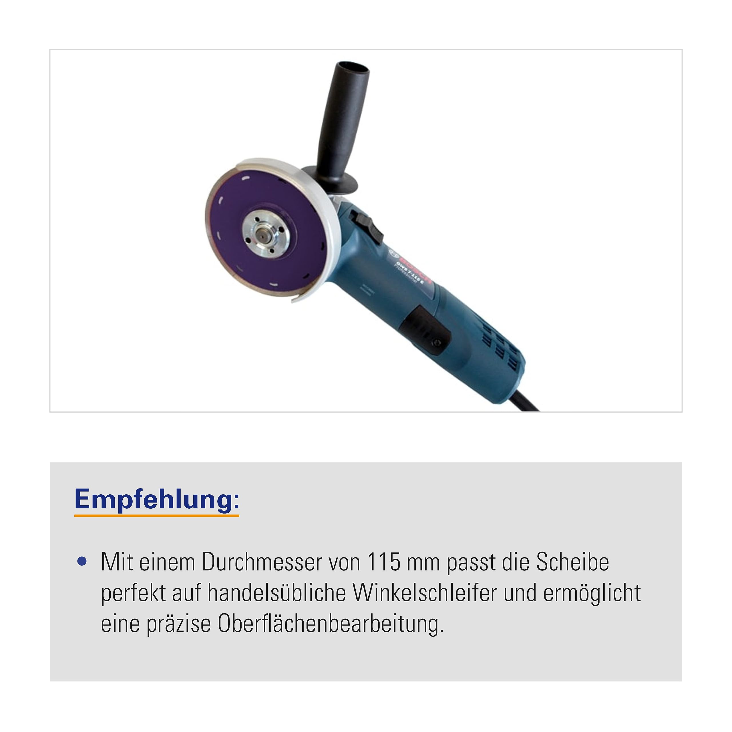 Karl Dahm Hybrid Diamant-Flügelscheiben Lamellen-Scheibe K60 Ø 115mm Art.-Nr. 50547 - Effizientes Schleifen mit hoher Abtragsleistung und präzisen Ergebnissen