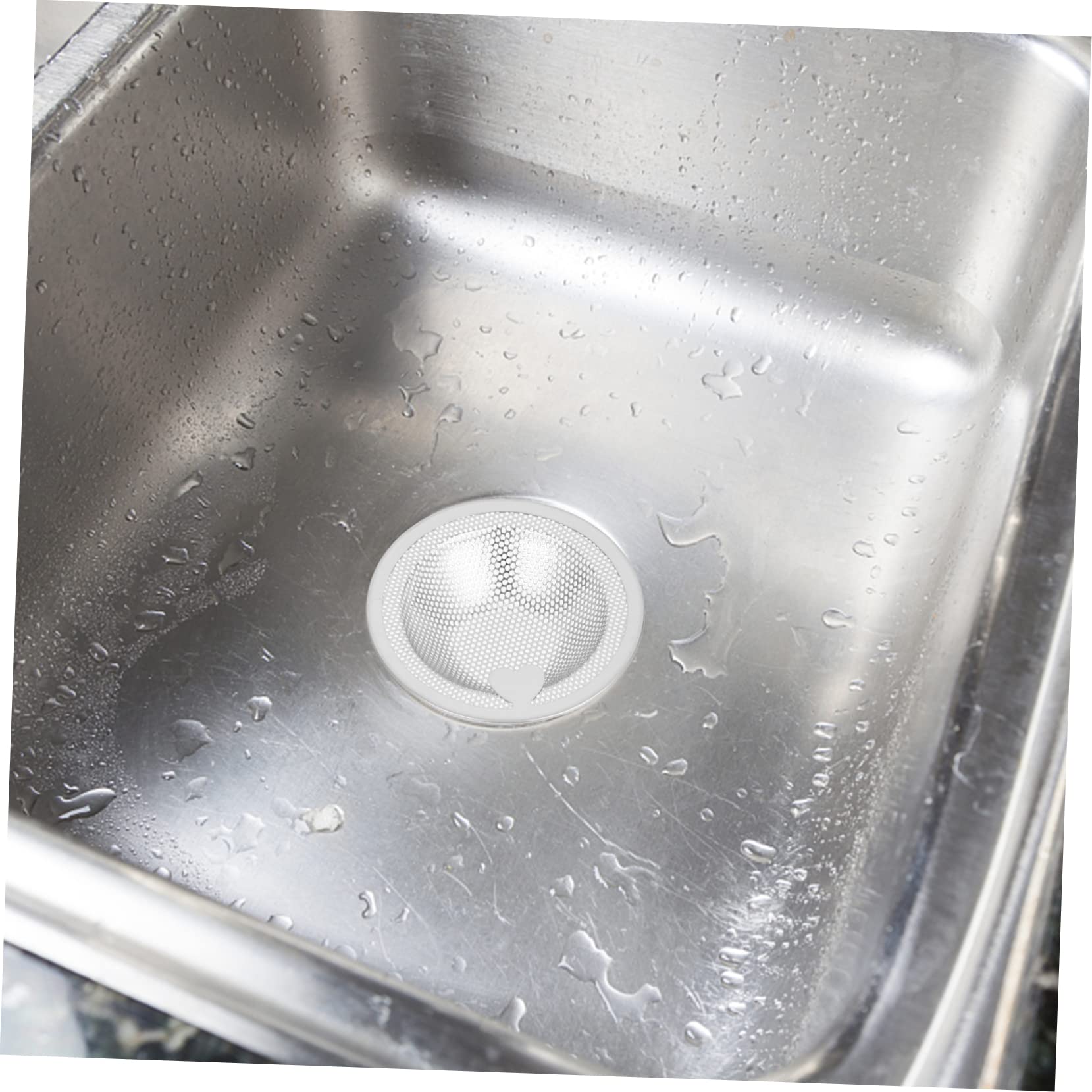 HOMSFOU 3 Set Filtro Di Scarico Scovolini Sopra Lo Stendibiancheria Del Lavello Pieghevole Etichetta Detergenti Trivella Presa Cromo Padella Tubo Buco Silver Acciaio Inossidabile 3 Pezzi*3