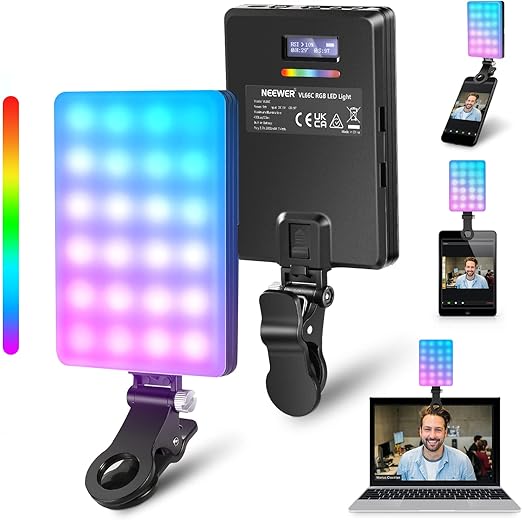 Magnetisches Selfie-Licht Mit Clip - 128 LEDs, 3 Lichtmodi, Wiederaufladbar Für TikTok & YouTube