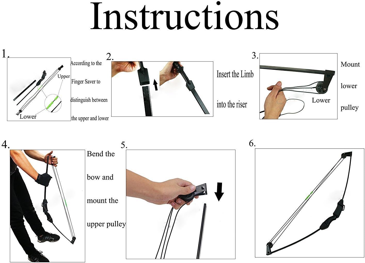 kaimei 35" Junior Compound Bow and Arrow Archery Set Outdoor Sports Game Hunting Toy Gift Bow Kit Set with 6 Arrows for Kids Children Teens Youth -U : Sports & Outdoors