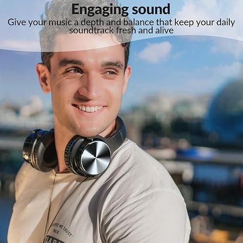 Miniatura 8 de Silensys E7 PRO - Auriculares Bluetooth con cancelación activa de ruido con micrófono, auriculares inalámbricos de graves profundos sobre la oreja,