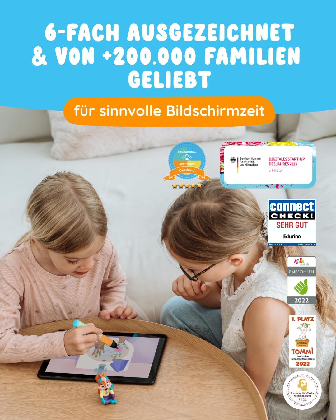 Edurino Figur Ari Meine Körperteile ab 4 Jahren inkl. App | Die Körperteile | Die fünf Sinne | Hygiene & Zähne | Schutz & Bedürfnisse