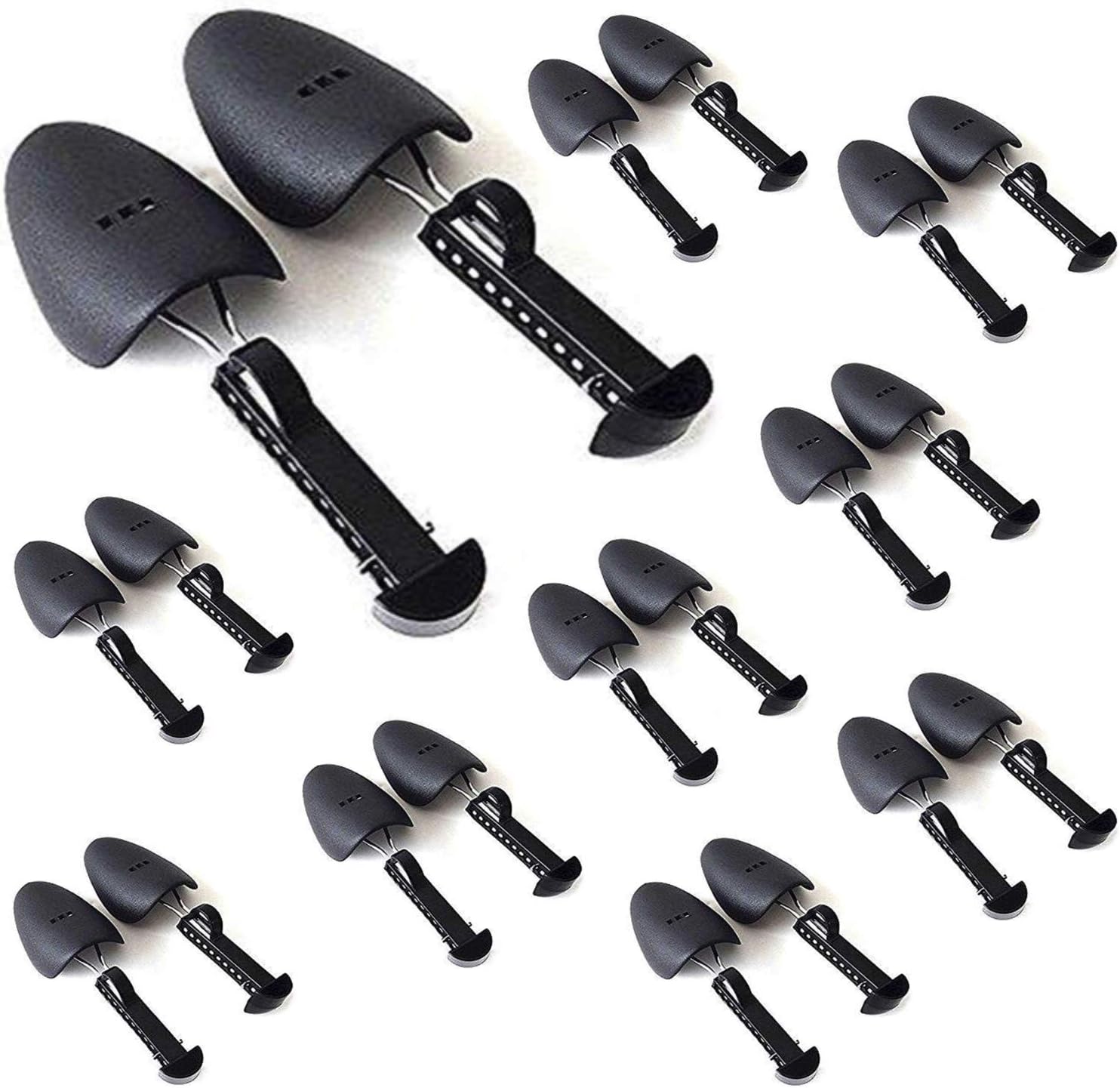 Hitberry 10 Pairs of Shoe Trees I Adjustable Length Shoe Trees for Men I Shoe & Boot Trees I Men Shoe Tree Stretcher Boot Holder Organizers I Shoe Form Plastic