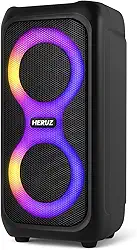 Caixa de Som Bluetooth com LED FM, USB Pendrive Grande Potencia Heruz