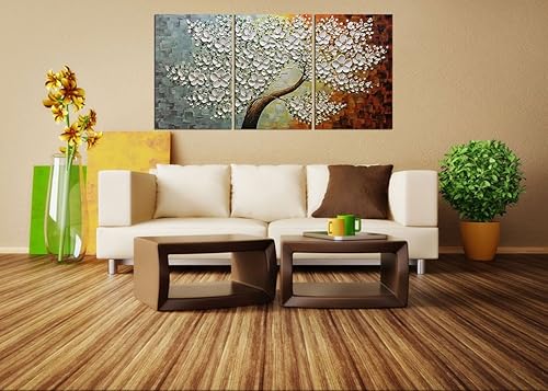 Miniatura 6 de V-inspire Arte, 20x30Inchx3 Pinturas Pintura al óleo a mano 3D Pintado a mano sobre lienzo Arte abstracto Arte Madera Interior Enmarcado Decoración