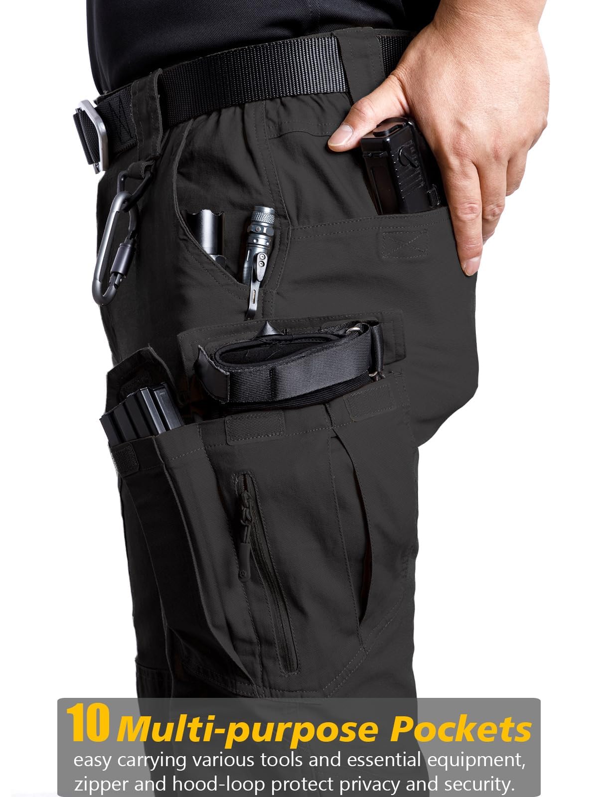 CARWORNIC Pantalones tácticos de algodón para hombre, ligeros, elásticos, militares, combate