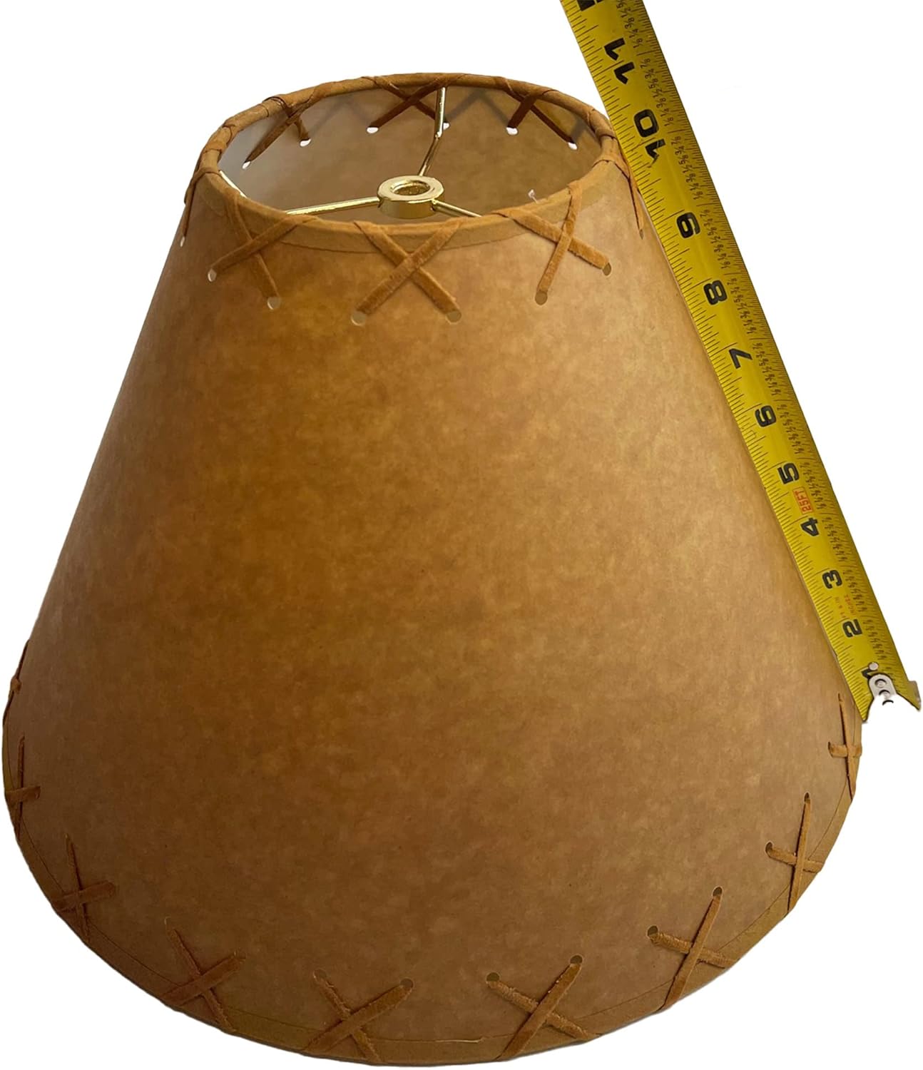 Rustic Oiled Craft Paper Laced Lamp Shade - 14"
