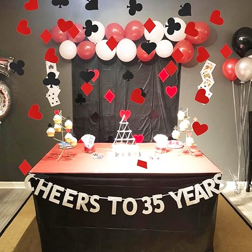 Miniatura 5 de Honbay Confeti de fiesta de casino de 212oz confeti Viva Las Vegas para fiesta papel de aluminio confeti metálico lentejuelas de juego noche