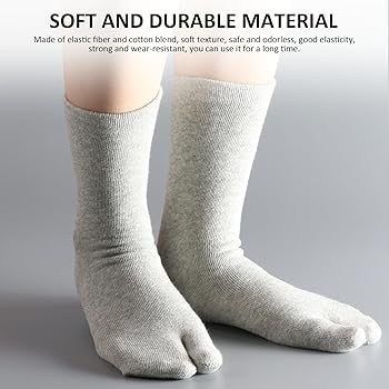 6 Paia Calzini Tabi In Fibra Di Bamb&ugrave; - Unisex, Nero/bianco/grigio, Per Yoga E Sandali