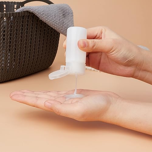 Miniatura 9 de BENECREAT Paquete de 10 botellas de plástico pequeñas de 0.4 fl oz con tapa abatible, botellas de viaje rellenables vacías para maquillaje,