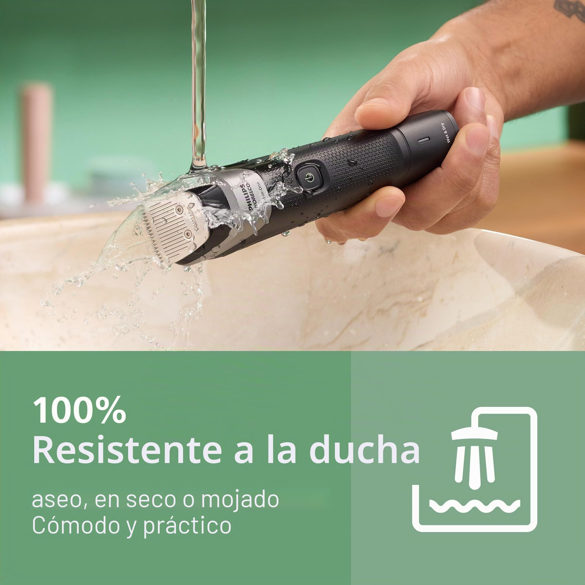Philips Norelco Multigroom 5000 Series, recortadora de barba y cortapelos todo en uno, kit de aseo para hombre, 18 piezas, para barba, cara, nariz, oreja, cuerpo, con cuchillas de titanio, bolsa de