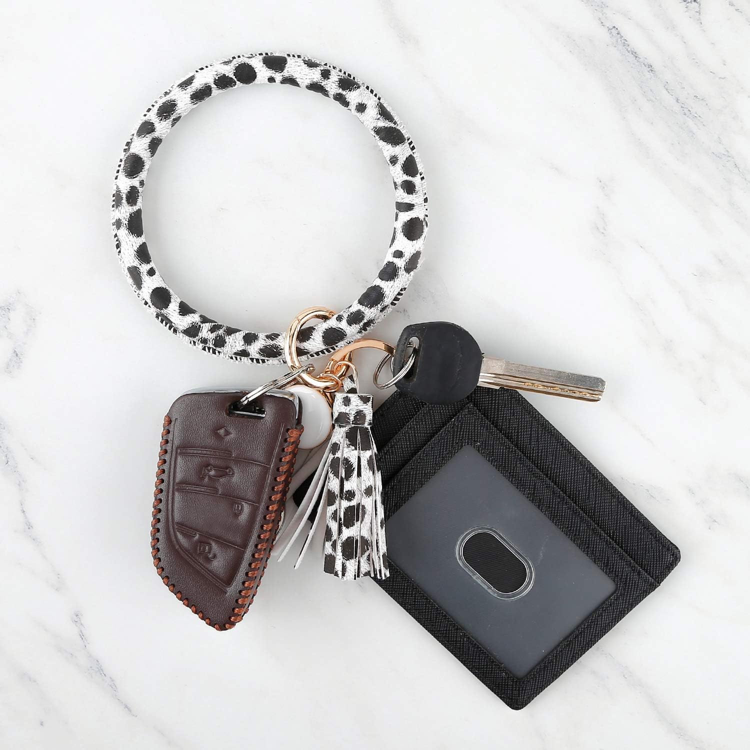 Bangle key ring Bracelet Keychain wristlet keychain- key wristlet key lanyard for women and girls