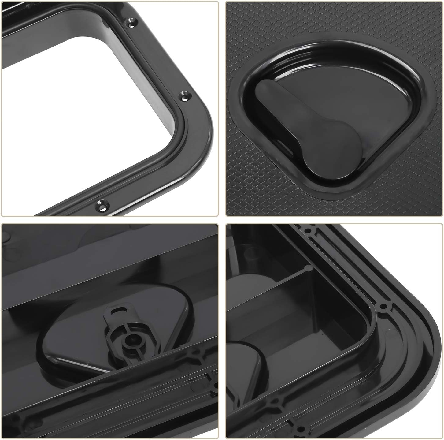 Amarine Made Boat Hatch Access Hatch and Lid Marine Grade 24" x 9-5/8" for Marine Caravan RV-White