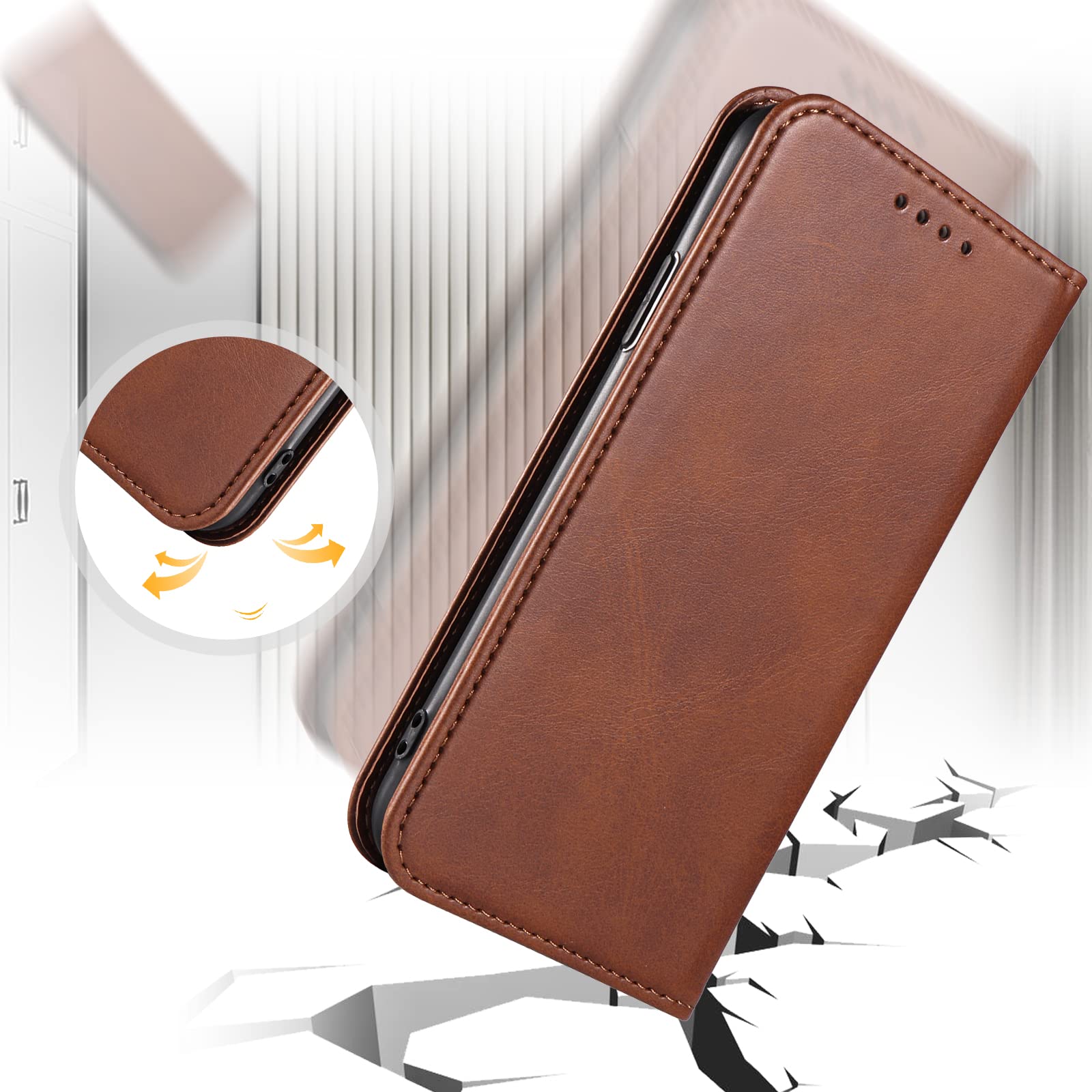 SONWO Cover per Oppo Find X5 Custodia, Flip Caso in PU Pelle Case Cover