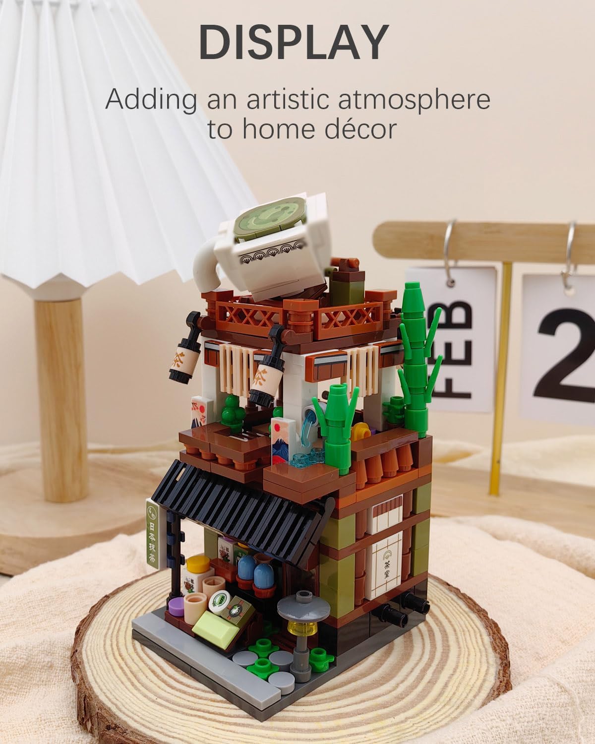 Japanese Street View Matcha Shop Building Blocks, Mini Bricks Store Architecture Sets, Creative City Construction Model for Adults, Idea Gifts for Kids (1656) - Image 4