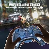 Vista 6 de Mando inalámbrico para Xbox 360, AStarry 2.4GHZ Control de juego Gamepad Joystick para Xbox y Slim 360 PC Windows 7, 8, 10 (azul)