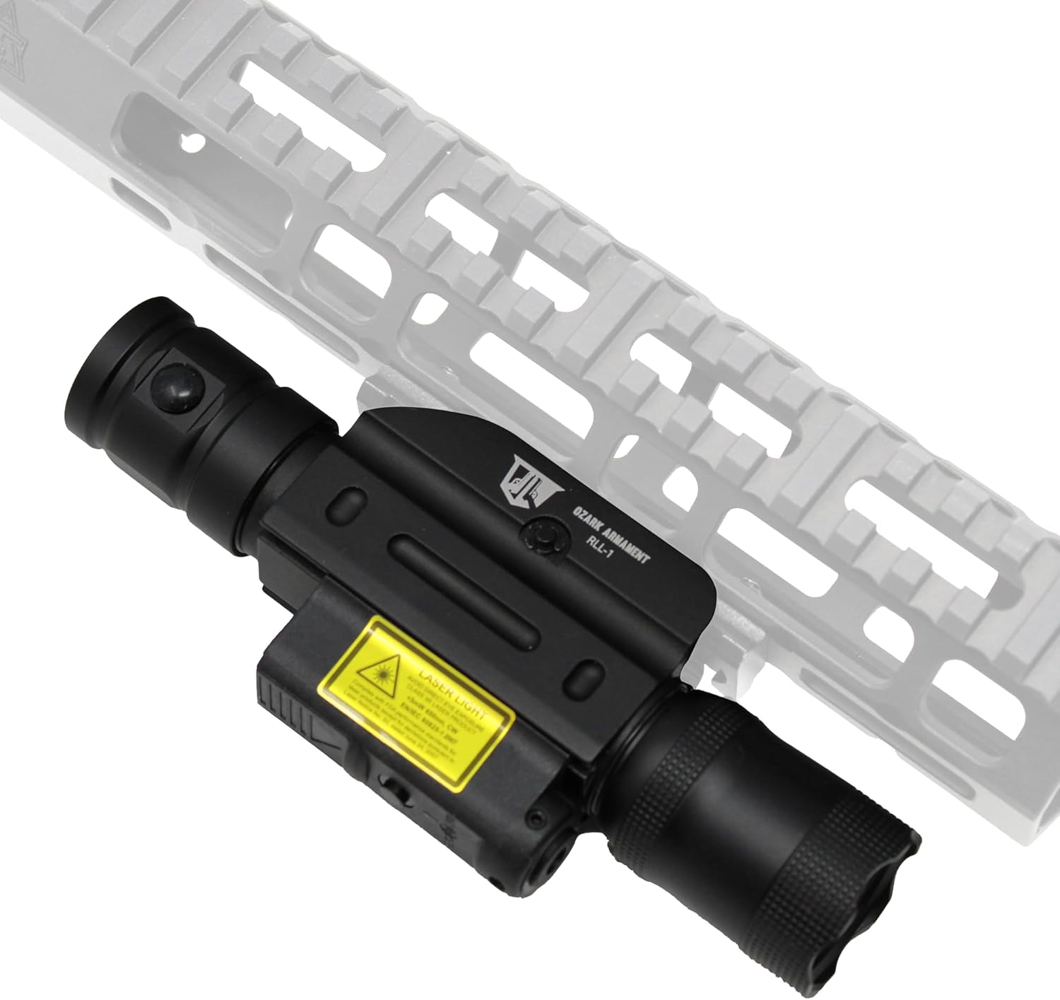 OZARK ARMAMENT Picatinny Rail Flashlight & Red Laser Combo with Remote Pressure Switch, Dual Control Pressure Pad Tailcap