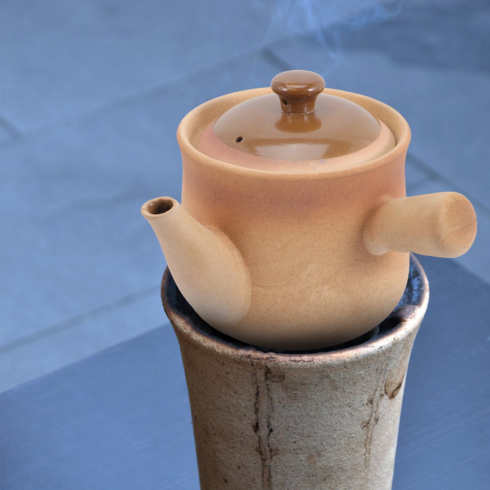 VICASKY Chinesischer Medizin Auflauf Tontopf aus Keramik 2,5l Multifunktionaler Handgefertigter Auflaufform zum Kochen von Medizin und Eintöpfen für Traditionelle Anwendungen