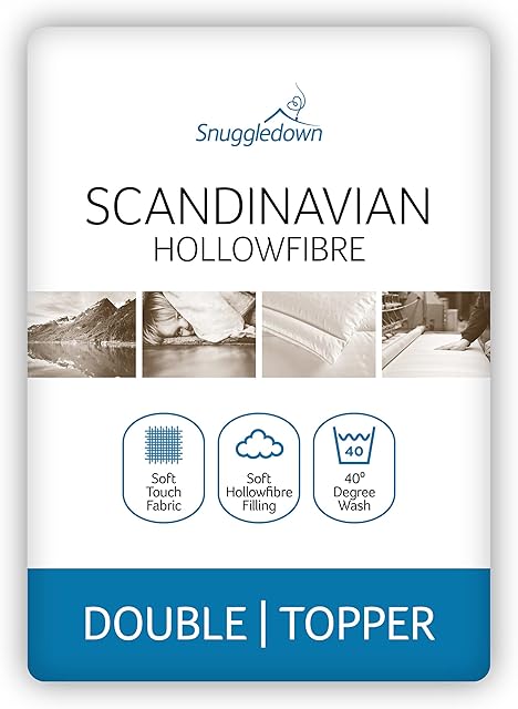 Snuggledown Classic Hollowfibre Double Mattress Topper Double Bed Fitted