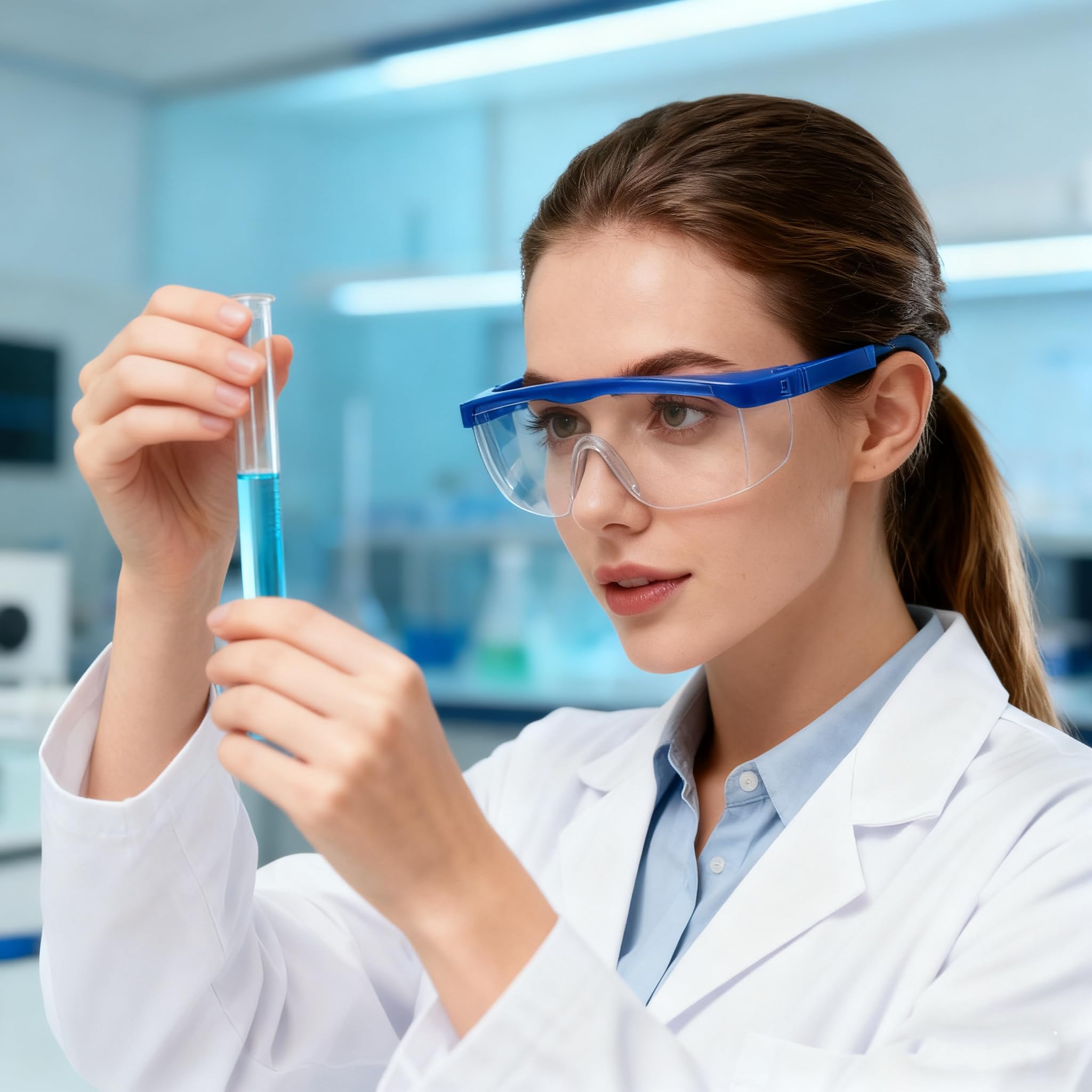 Gafas de seguridad transparentes antivaho, certificadas industriales, ligeras (paquete de 4)