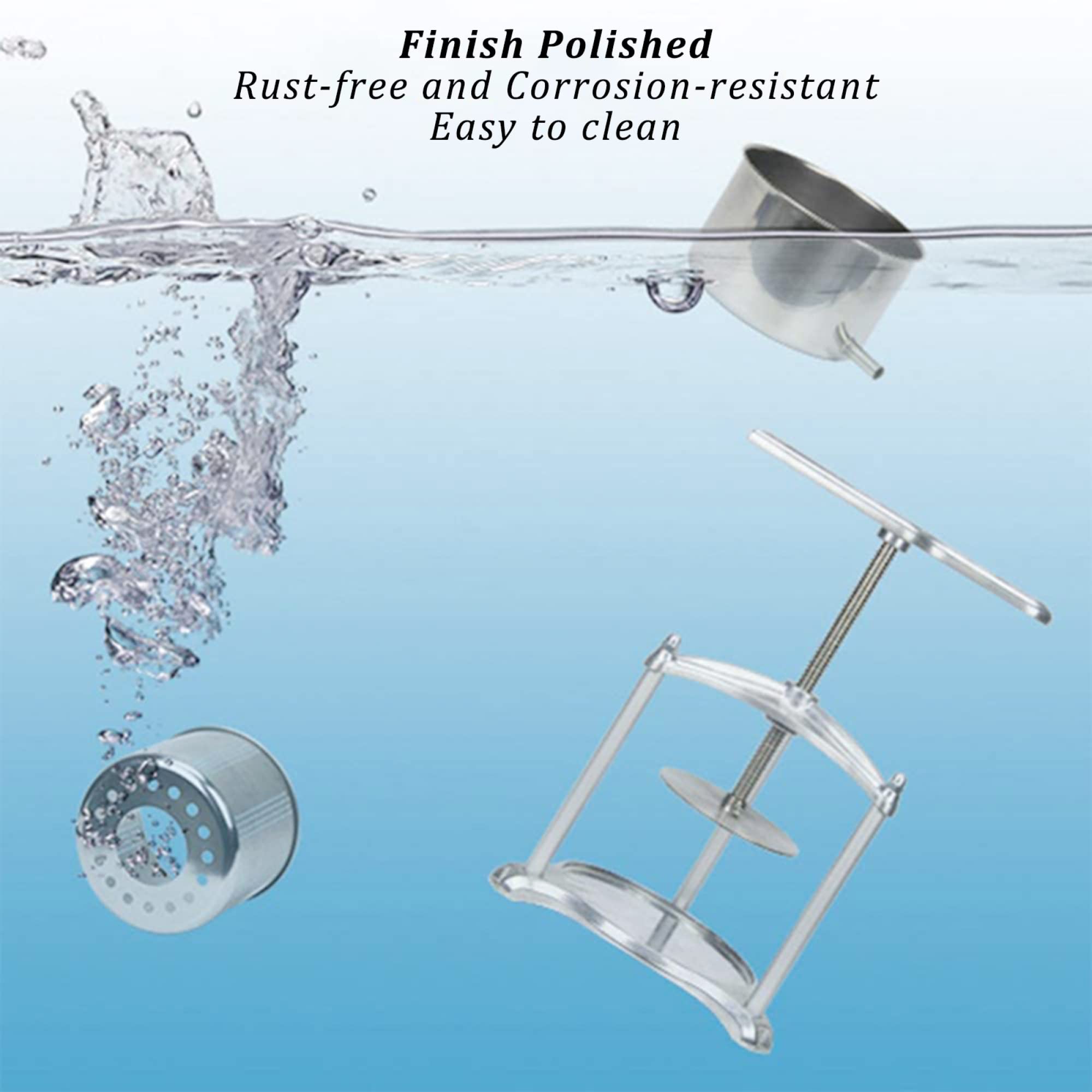 Estrattore Manuale Per Cera E Succhi In Acciaio Inox - Con 3 Filtri Per Miele, Vino E Frutta - Foto 2