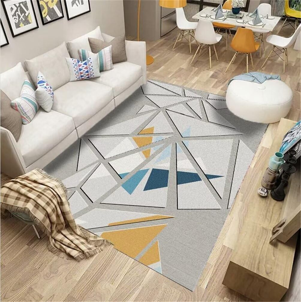 Tapis salon pas cher 180x280cm grand format gris scandinave pour chambre