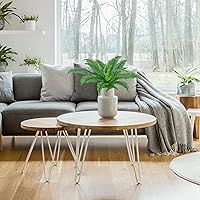 Vista 5 de Alkmaar Plantas artificiales de helecho Boston de 15 pulgadas, arbustos que no se decoloran, plantas artificiales, arbustos, vegetación, resistentes