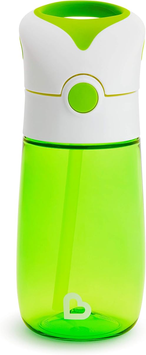 Taza con pajita Flip and Go Tritan, 12 onzas, verde