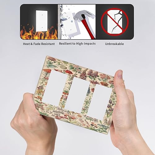 Vista 1098 de Cubiertas decorativas de salida de estrella de mar playera, tablero de madera azul de concha de mar de 1 banda, decoración individual GFCI, placa