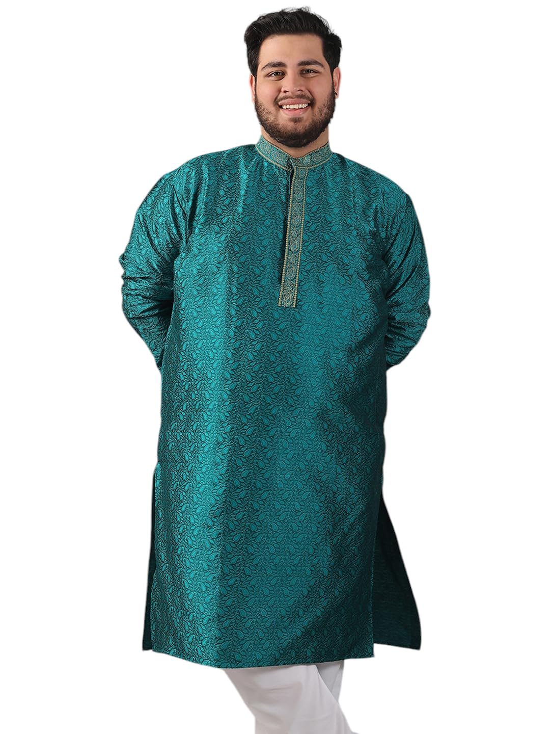 sojanya (Since 1958 Men's Silk Blend Paisley Long Kurta - Timeless Elegance-picture-40