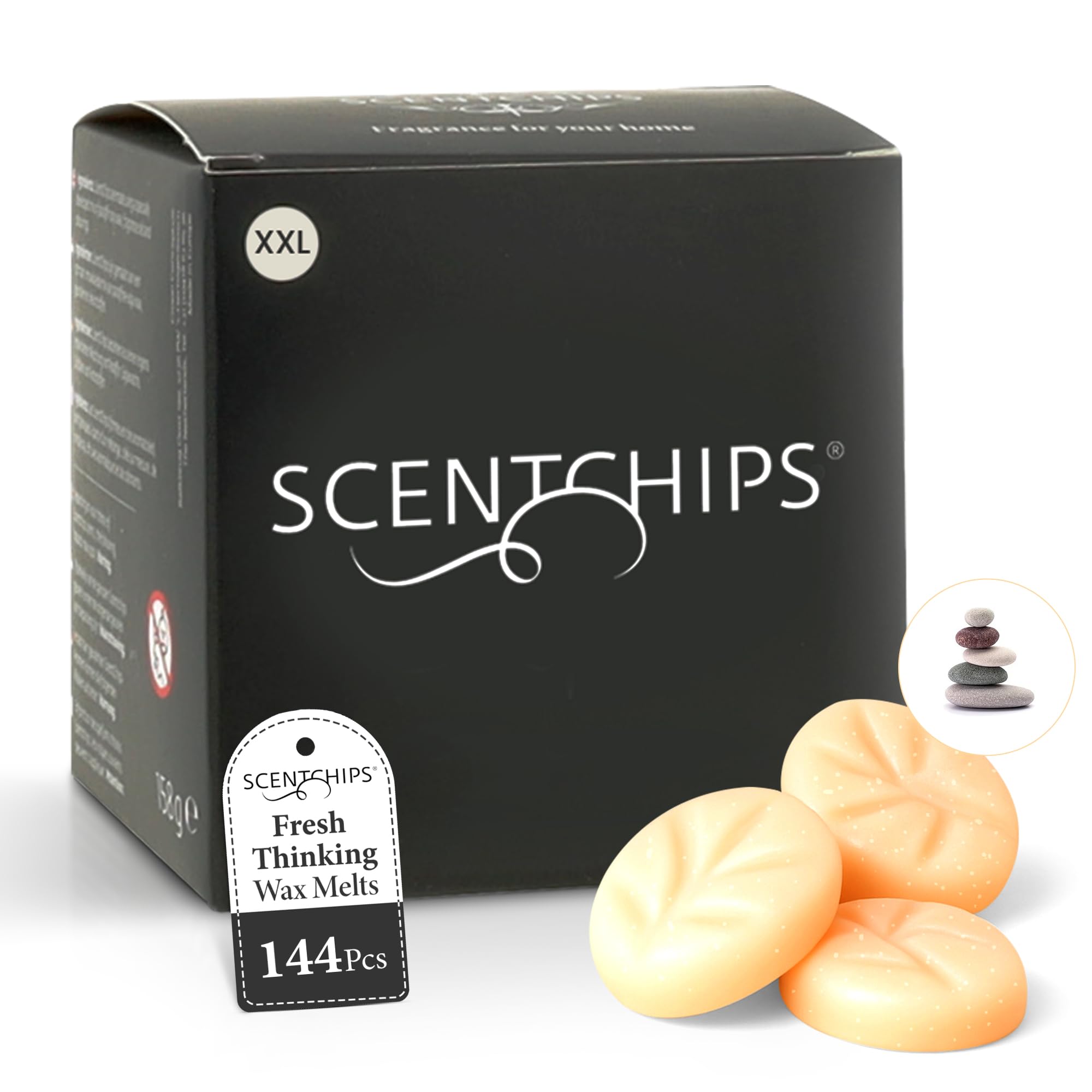 Scentchips® Frisch Thinking XXL 144 Stück – Frischer Zitrusduft mit Bergamotte & Grünen Noten – Premium Duftblöcke Waxmelts Duftchips Hausparfüm