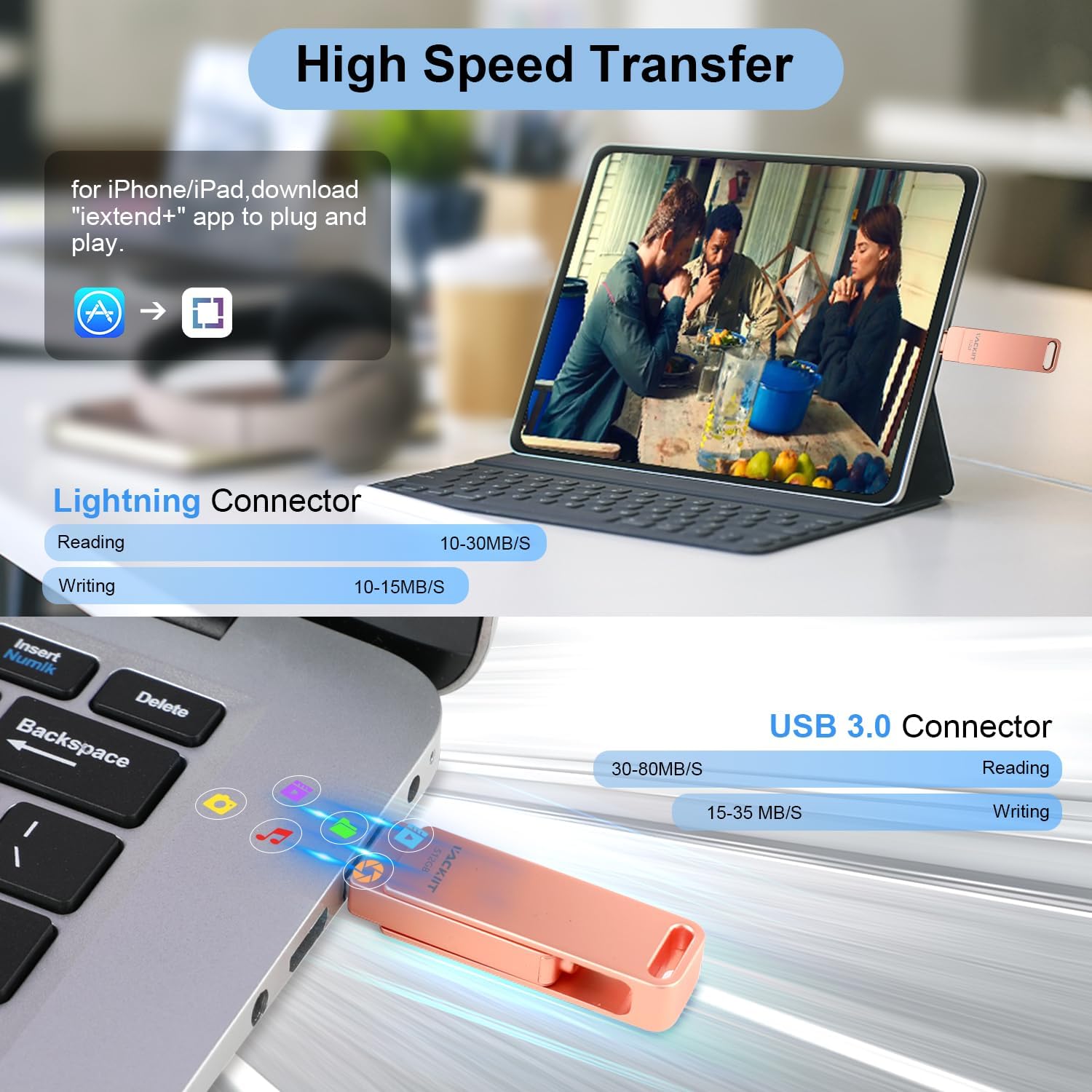High Speed Transfer and App Download for iOS