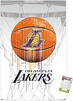 Vista 9 de Trends International NBA Los Angeles Lakers - Póster de pared Drip Ball 20, 22.375 x 34 pulgadas, versión sin marco