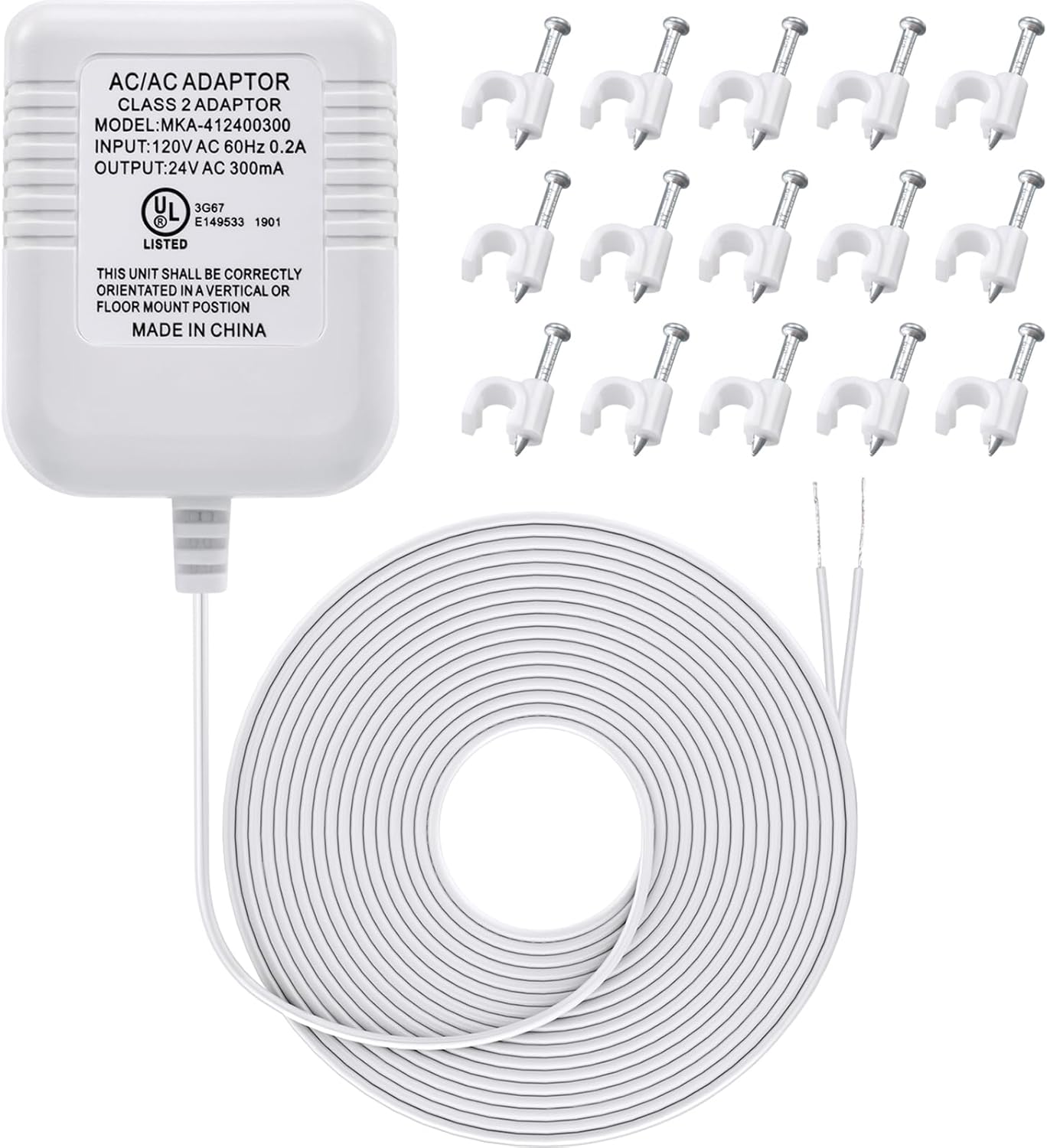 Hotop 24 Volt C Wire Adapter for Sensible Thermostat, UL Listed 16.5ft Lengthy Energy Connector C Wire for All Variations of Sensible Thermostat Appropriate with Nest, Honeywell, Ecobee, Wyze, Sensi